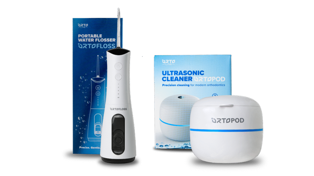 OrtoFloss ustna prha, Ortopod Ultrazvočni čistilec za alignerje, snemljive zobne aparate in proteze